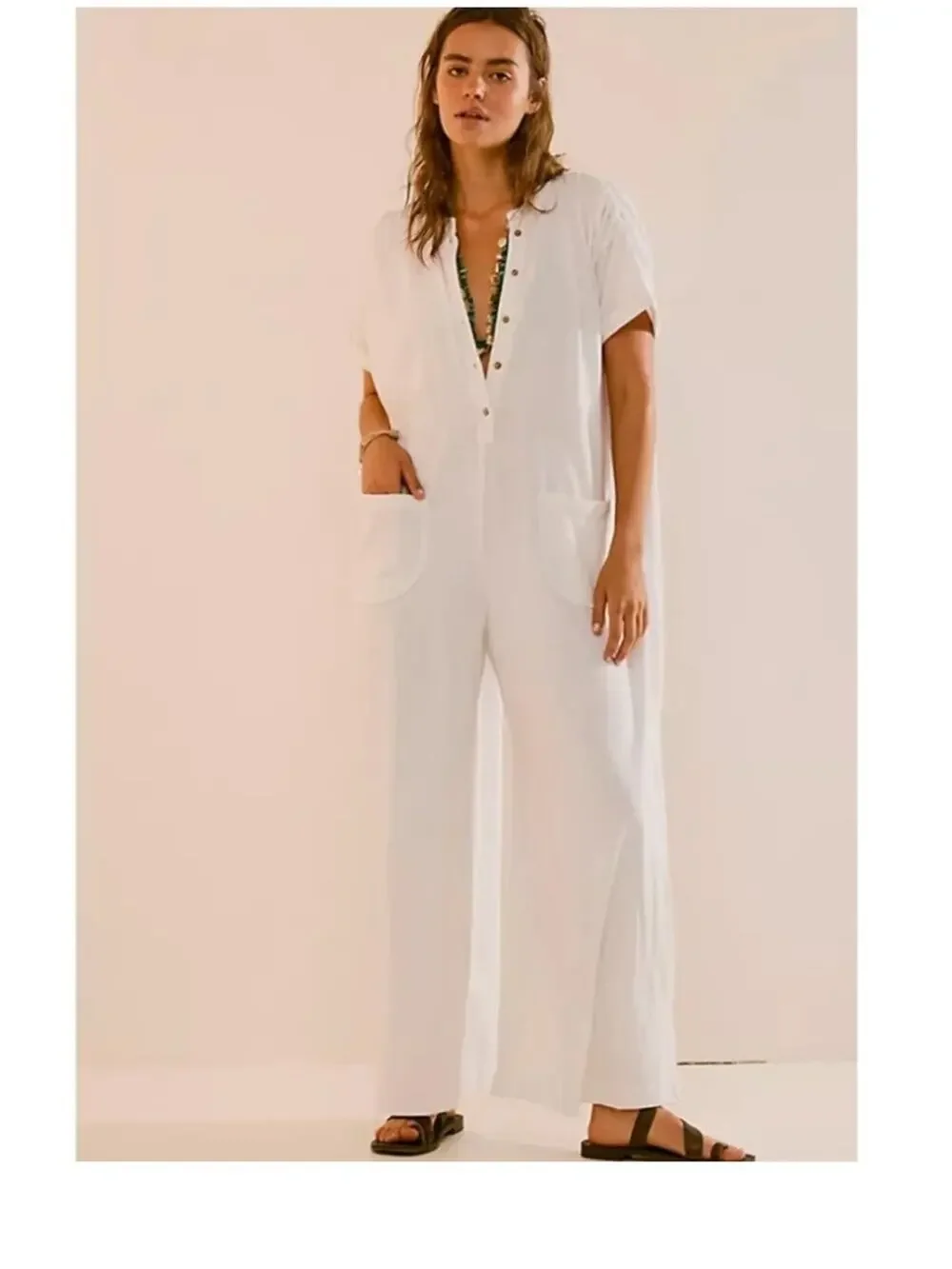 NWT Free People Beach My Go To Jumpsuit Size Small
